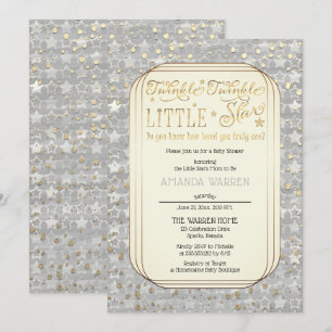 Twinkle Twinkle Little Star Baby Shower Inbjudningar