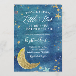 Twinkle Twinkle Little Star Baby Shower Inbjudningar