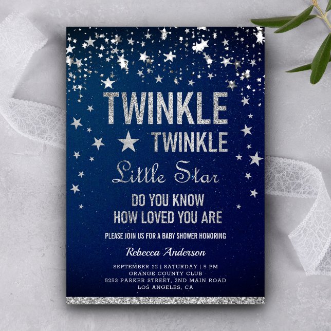 Twinkle Twinkle Little Star Baby Shower Inbjudningar (Skapare uppladdad)