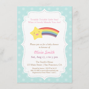 Twinkle Twinkle Little Star Baby Shower Inbjudningar