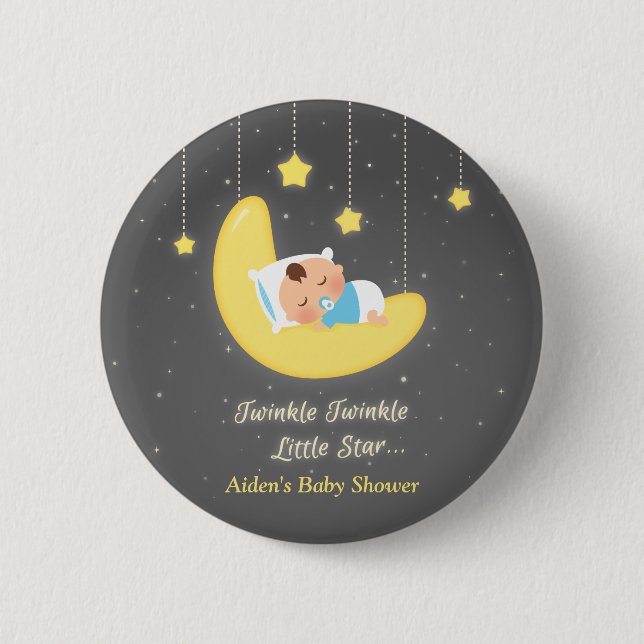 Twinkle Twinkle Little Star Baby Shower-presenter Knapp (Framsida)