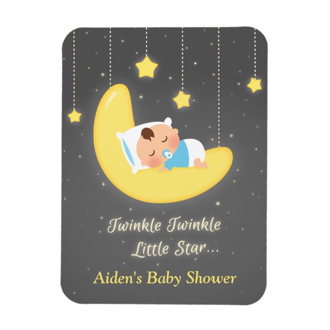 Twinkle Twinkle Little Star Baby Shower-presenter Magnet (Vertikal)