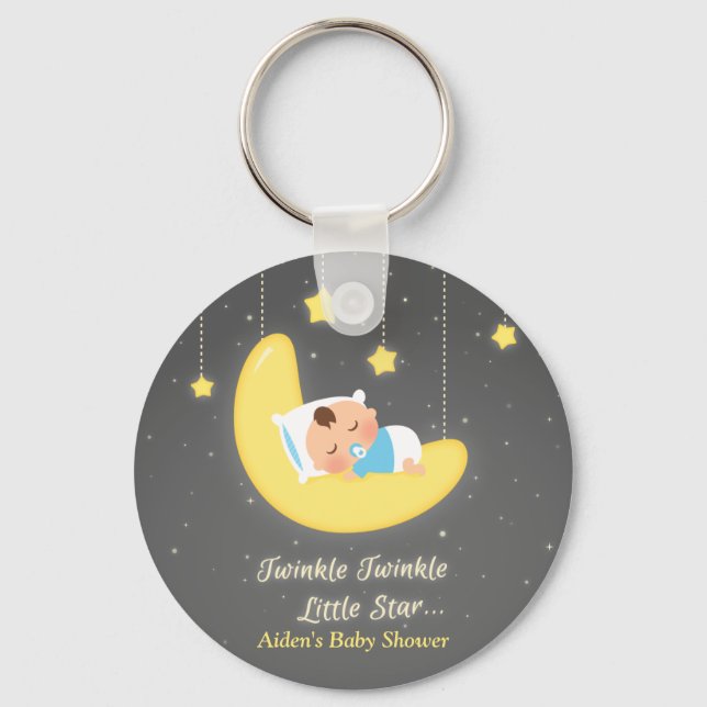 Twinkle Twinkle Little Star Baby Shower-presenter Nyckelring (Framsida)