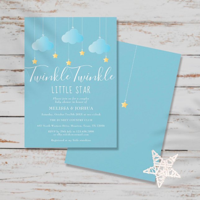 Twinkle Twinkle Little Star Baby Shower / Sprinkle Inbjudningar (Skapare uppladdad)