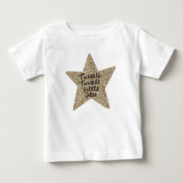 Twinkle Twinkle Little Star Baby T-Shirt (Framsida)