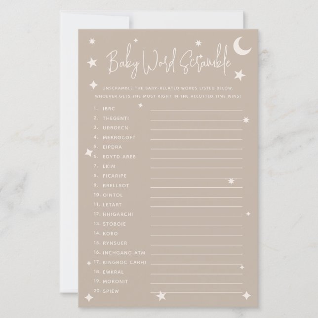Twinkle Twinkle Little Star Baby Word Scramble (Framsida)