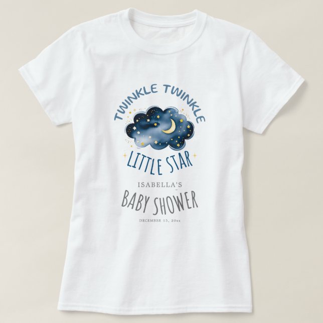 Twinkle Twinkle Little Star Babydusch mamma to be T Shirt (Design framsida)