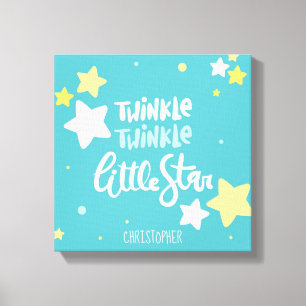 Twinkle twinkle little star barnvägg canvas