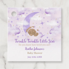 Twinkle Twinkle Little Star Björn Baby Shower Gåvor Etiketter