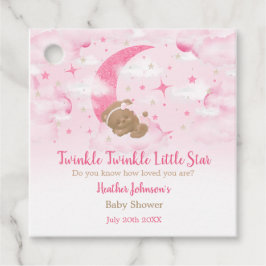 Twinkle Twinkle Little Star Björn Baby Shower Gåvor Etiketter