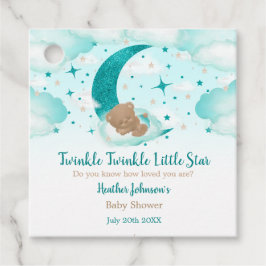 Twinkle Twinkle Little Star Björn Baby Shower Gåvor Etiketter