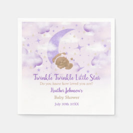 Twinkle Twinkle Little Star Björn Baby Shower Pappersservett