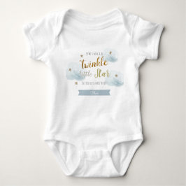 Twinkle Twinkle Little Star Blå 1-årsdag T Shirt