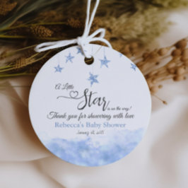 Twinkle Twinkle Little Star Blue Boy Baby Shower Gåvor Etiketter