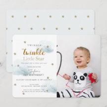 Twinkle Twinkle Little Star Blue Photo Birthday