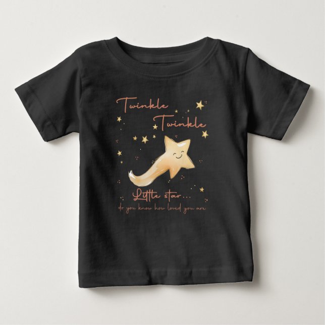 Twinkle Twinkle Little Star Boho Autumn Personaliz T Shirt (Framsida)