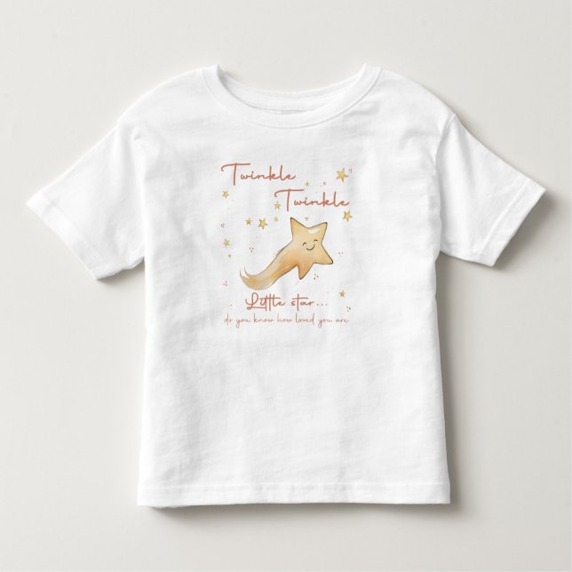 Twinkle Twinkle Little Star Boho Autumn Personaliz T Shirt (Framsida)
