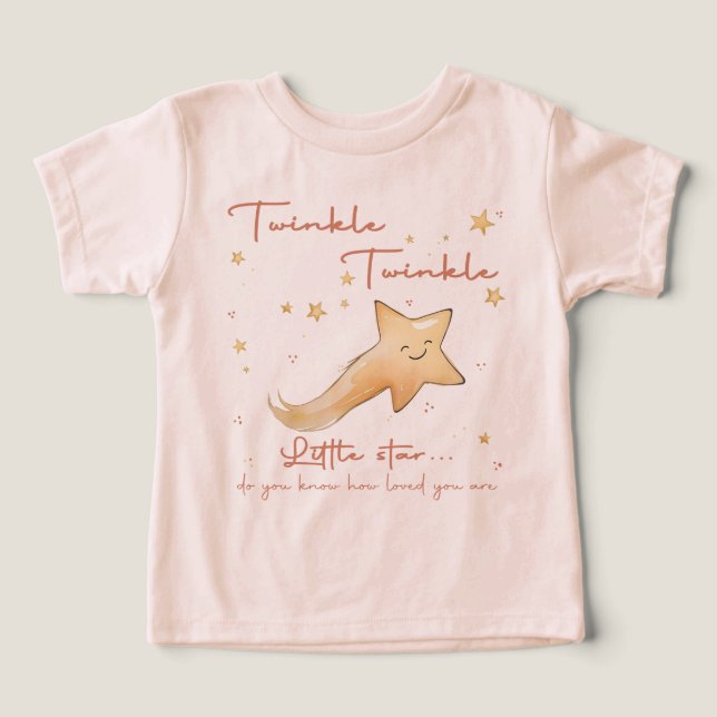 Twinkle Twinkle Little star Boho Autumn Personaliz T Shirt (Design Framsida)