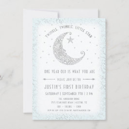Twinkle Twinkle Little Star Boy Birthday Inbjudan