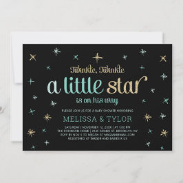 Twinkle Twinkle Little Star Boy Shower Inbjudningar