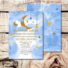 Twinkle Twinkle Little Star Boy Shower Inbjudningar