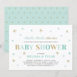 Twinkle Twinkle Little Star Boy Shower Inbjudningar