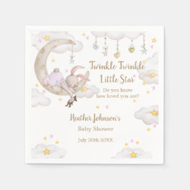 Twinkle Twinkle Little Star Bunny Baby Shower Pappersservett
