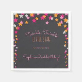 Twinkle Twinkle Little Star Chalkboard Birthday Pappersservett