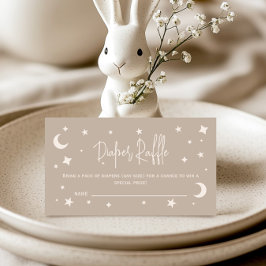 Twinkle Twinkle Little Star Diaper Raffle Ticket Tilläggskort