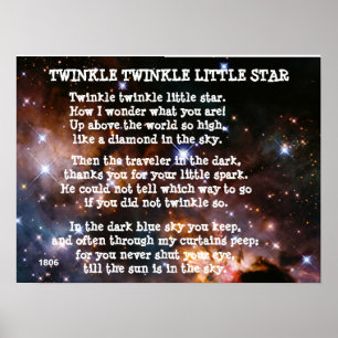 TWINKLE TWINKLE LITTLE STAR dikt Poster