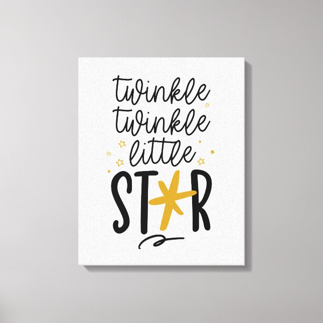 Twinkle Twinkle Little Star Doodle Canvastryck (Framsida)