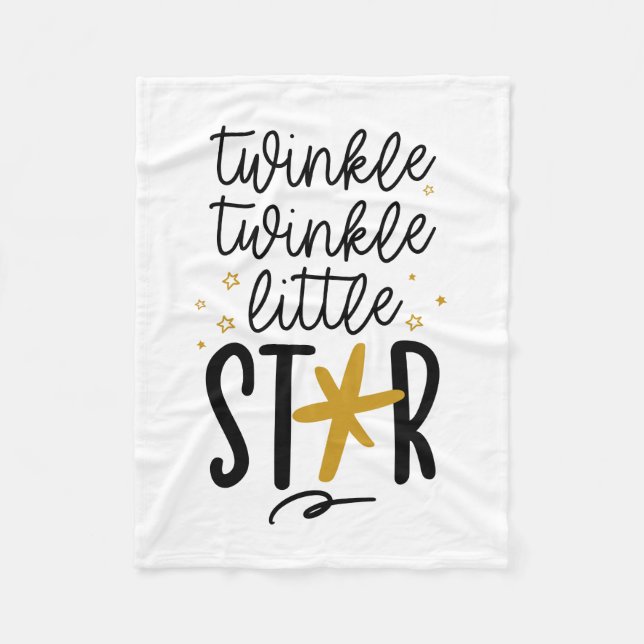 Twinkle Twinkle Little Star Doodle Fleecefilt (Framsidan)