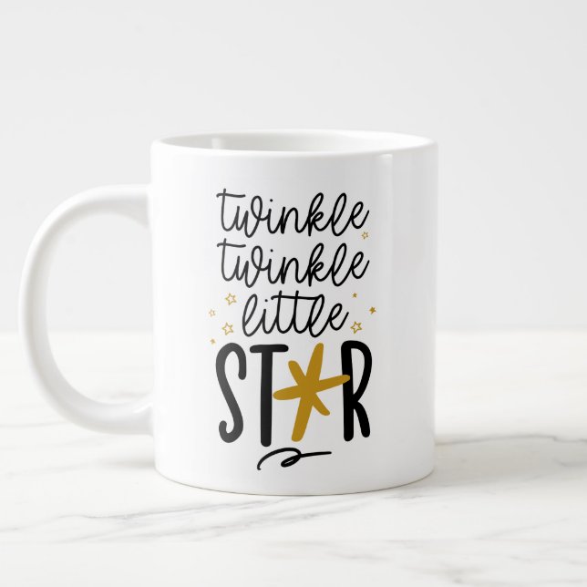 Twinkle Twinkle Little Star Doodle Jumbo Mugg (Vänster)