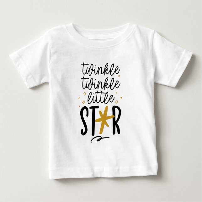 Twinkle Twinkle Little Star Doodle T Shirt (Framsida)