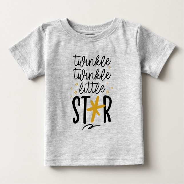 Twinkle Twinkle Little Star Doodle T Shirt (Framsida)