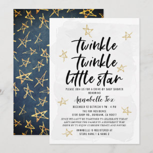 Twinkle Twinkle Little Star Drive by Baby Shower Inbjudningar