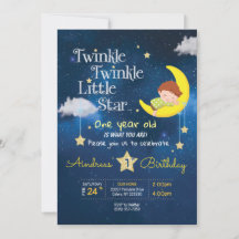 Twinkle Twinkle Little star First-födelsedagsinbju