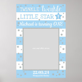 Twinkle Twinkle Little Star Födelsedags Foto Rekvi Poster