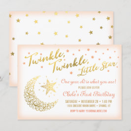 Twinkle, Twinkle, Little Star Födelsedagsfest kora Inbjudningar
