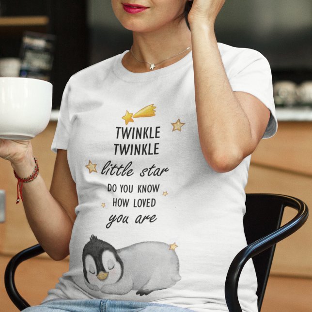 Twinkle, Twinkle Little Star för vilopenguin T Shirt (Twinkle, Twinkle Little Star for Sleep Penguin Tri-Blend Shirt)