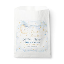 Twinkle Twinkle Little Star Första Födelsedag Blå