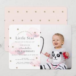 Twinkle Twinkle Little Star Foto Födelsedag Inbjudningar