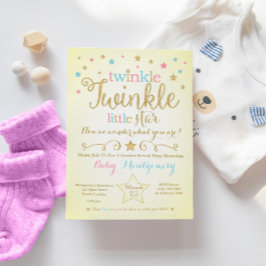 Twinkle Twinkle Little Star Gender Reveal Inbjudan