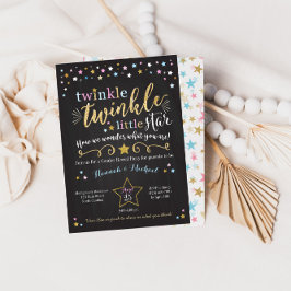 Twinkle Twinkle Little Star Gender Reveal Inbjudan