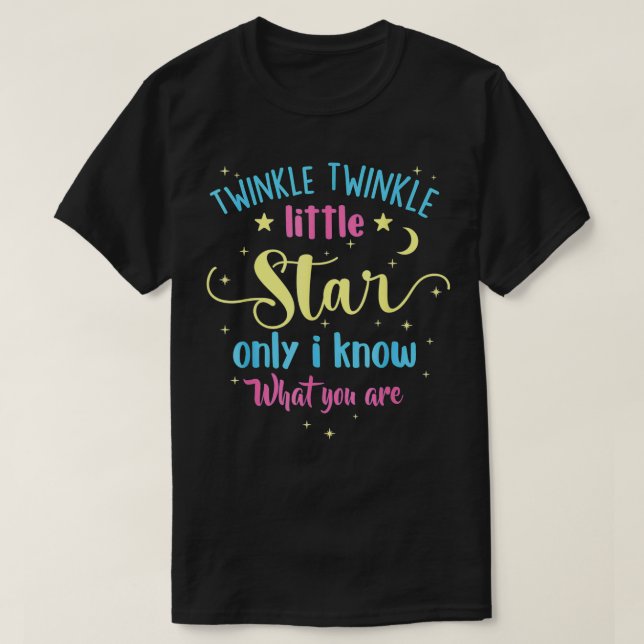 Twinkle Twinkle Little Star Gender Reveal Party Ba T Shirt (Design framsida)