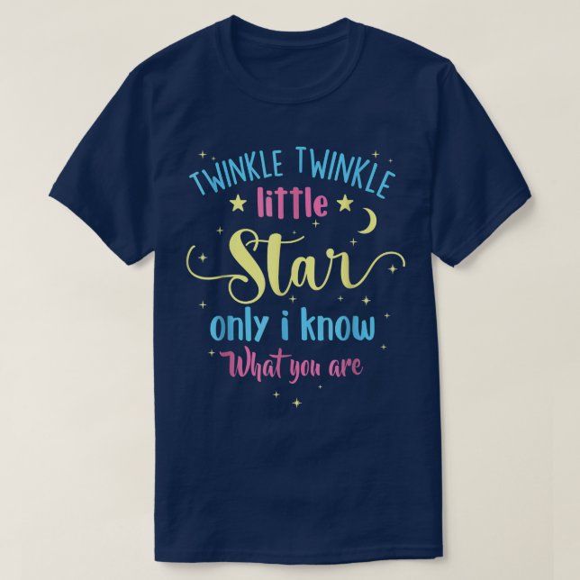 Twinkle Twinkle Little Star Gender Reveal Party Ba T Shirt (Design framsida)