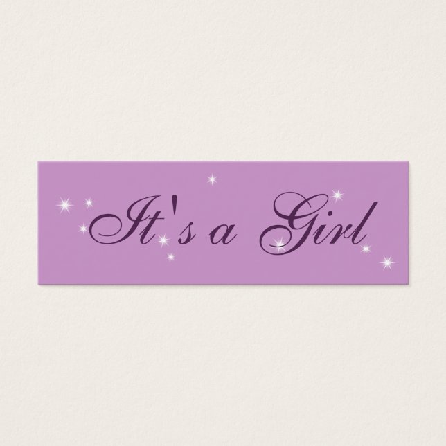 Twinkle Twinkle Little Star Gift-Märkre i lila Litet Visitkort (Framsidan)