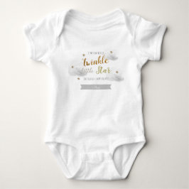 Twinkle Twinkle Little Star Grått 1:a födelsedagen T Shirt