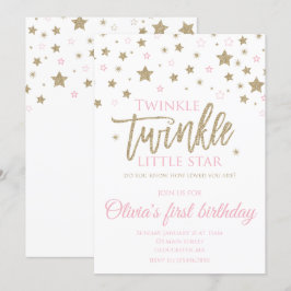 Twinkle Twinkle Little Star inbjudan till första f