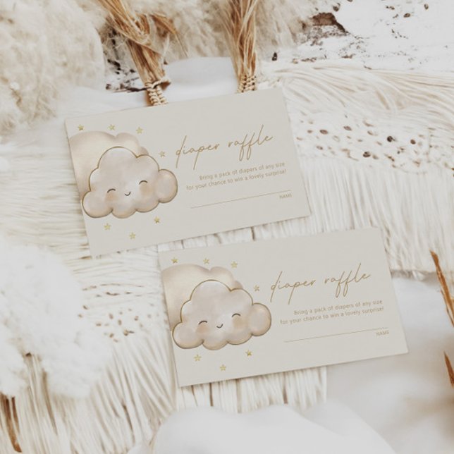 Twinkle Twinkle Little Star Ivory Diaper Raffle Tilläggskort (Skapare uppladdad)